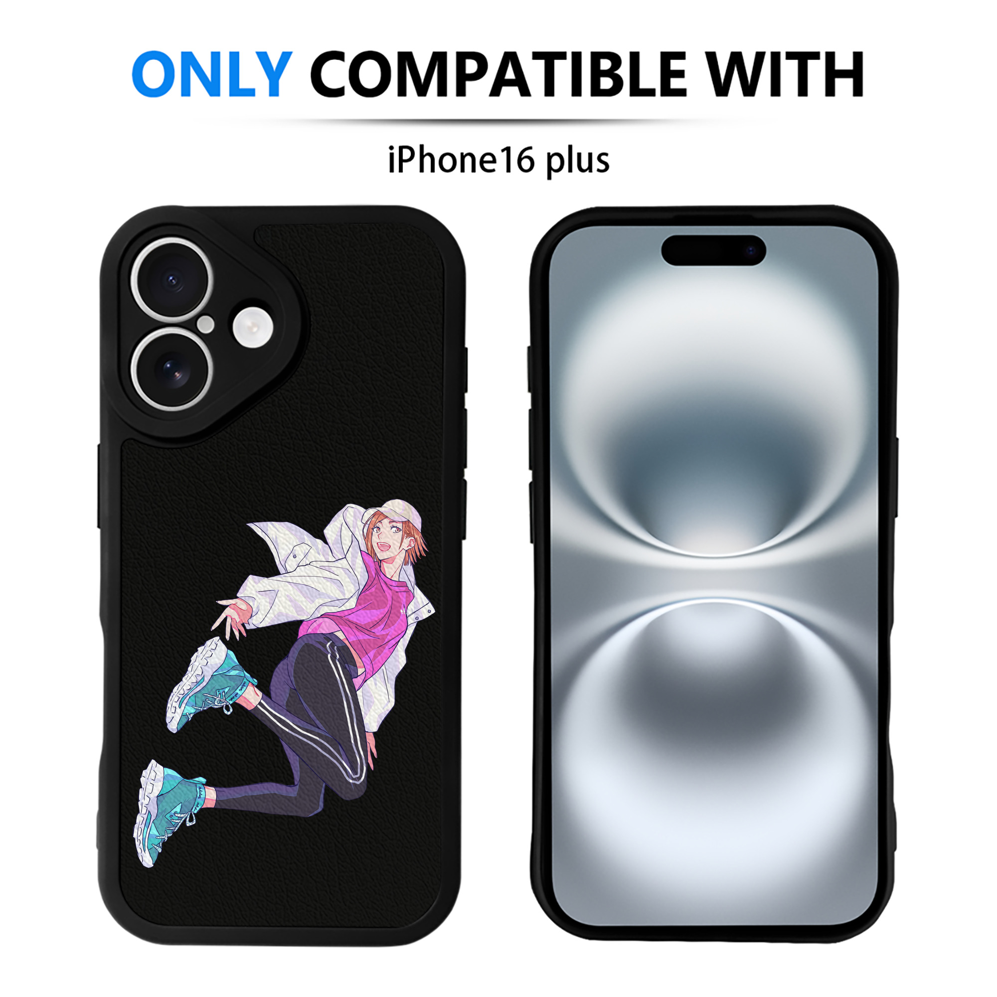 （画像用） 呪術廻戦 Jujutsu Kaisen 【iPhone 16シリーズ対応】シリコンスマホケース（レザー調） 材質：シリコン
